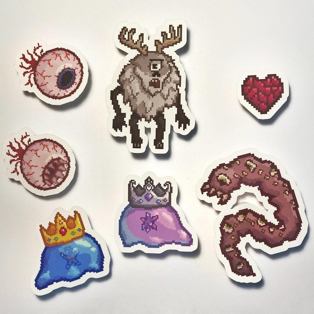 Terraria inspired Boss Stickers