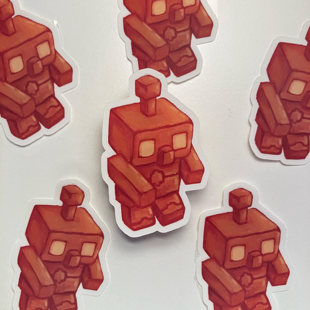 Copper golem inspired sticker