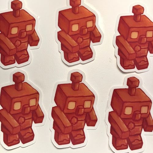 Copper golem inspired sticker