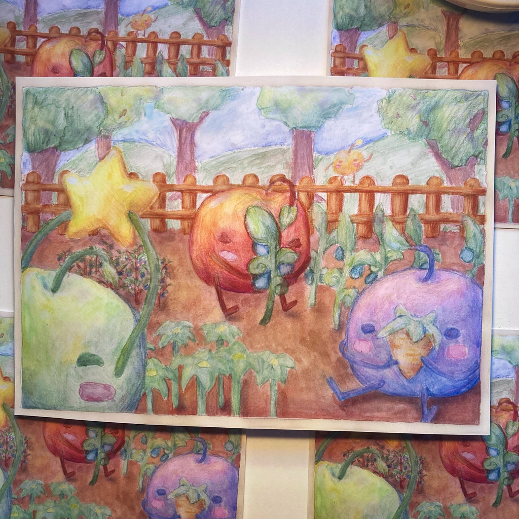 Junimo inspired Watercolor Print