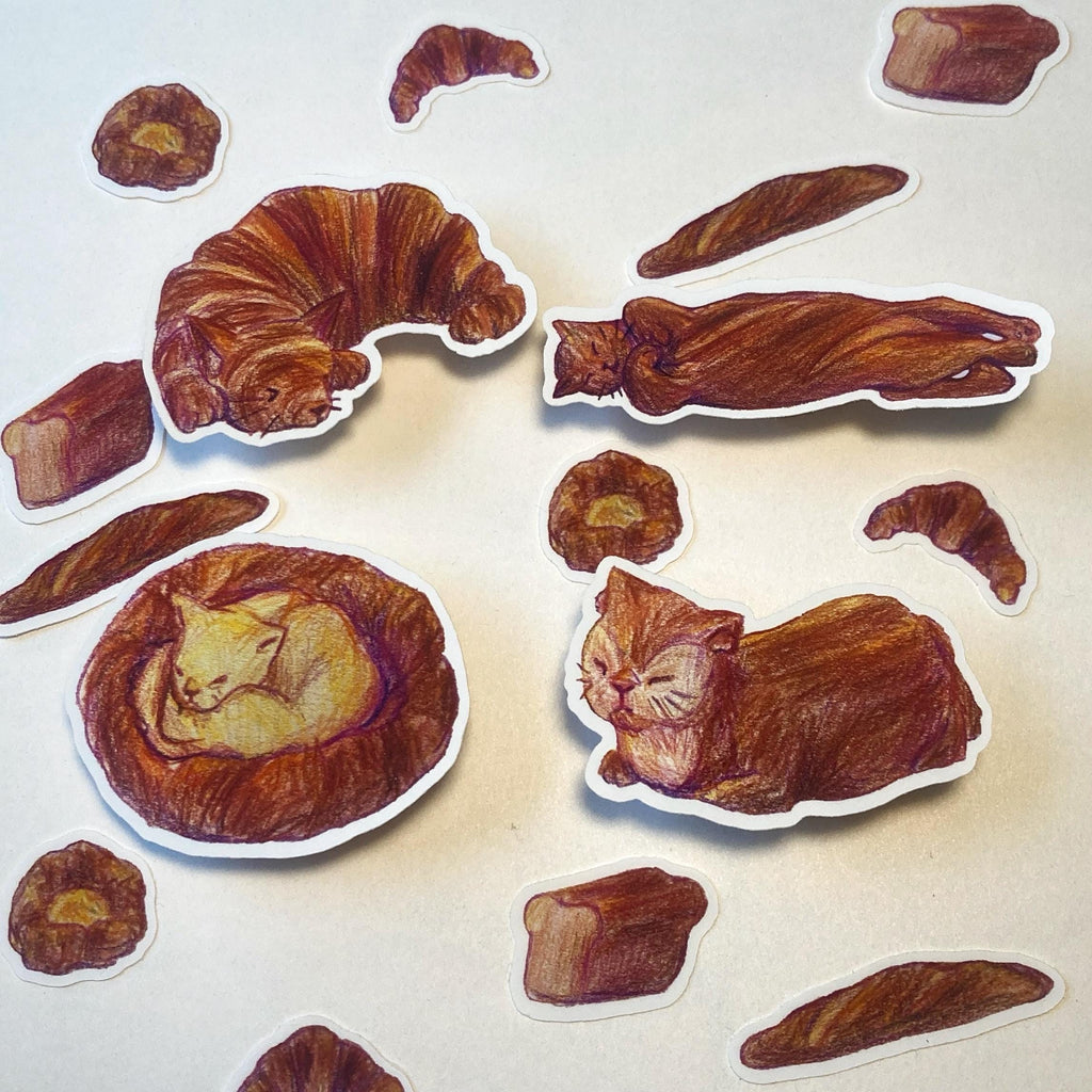 Bread cat stickers