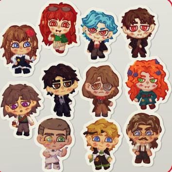Vampires SMP inspired stickers