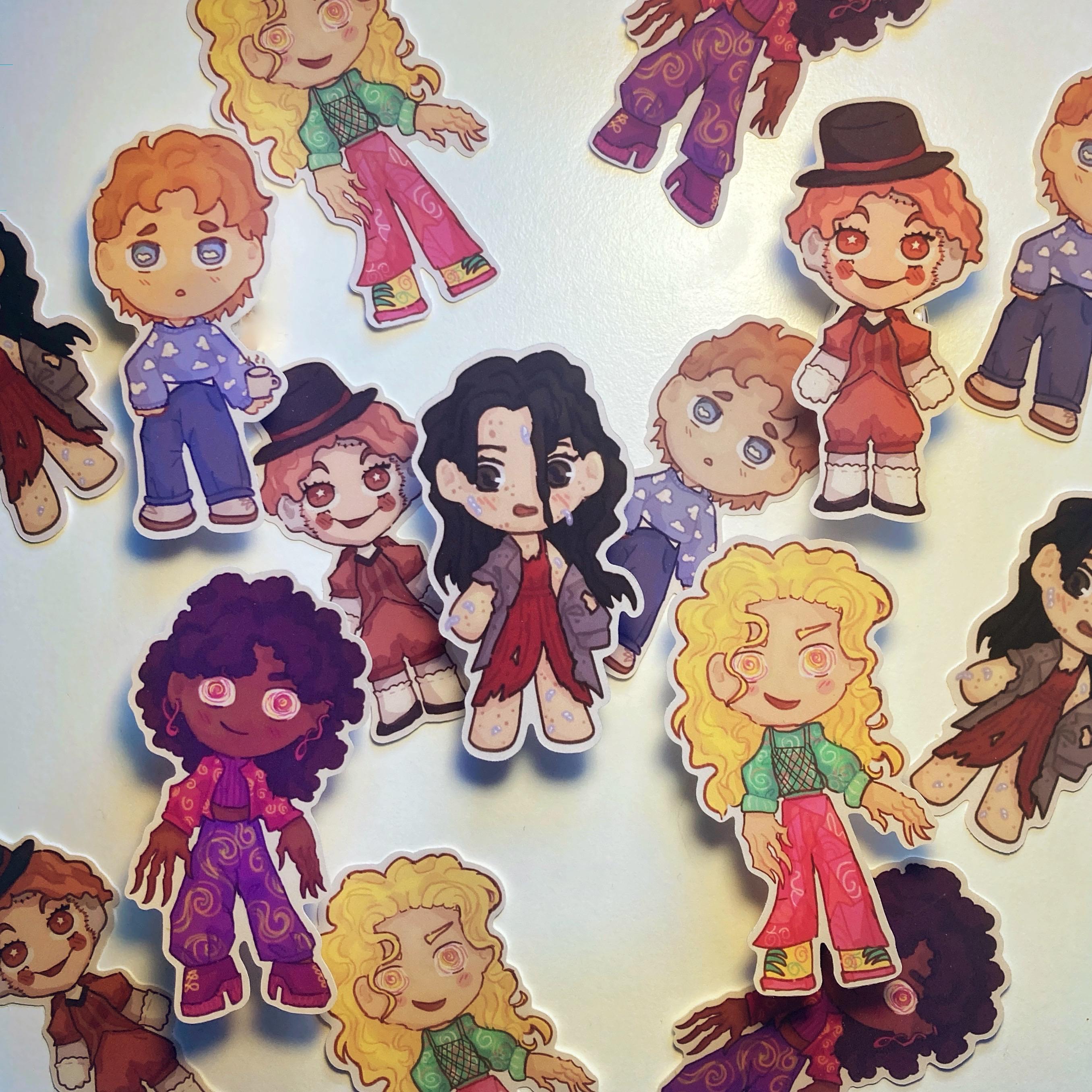 TMA inspired character stickers