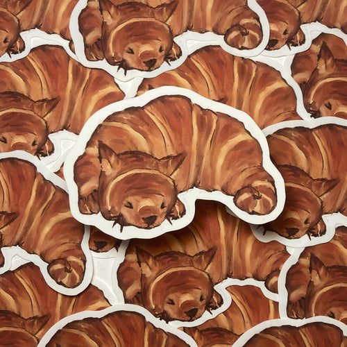 Croissant Cat Sticker