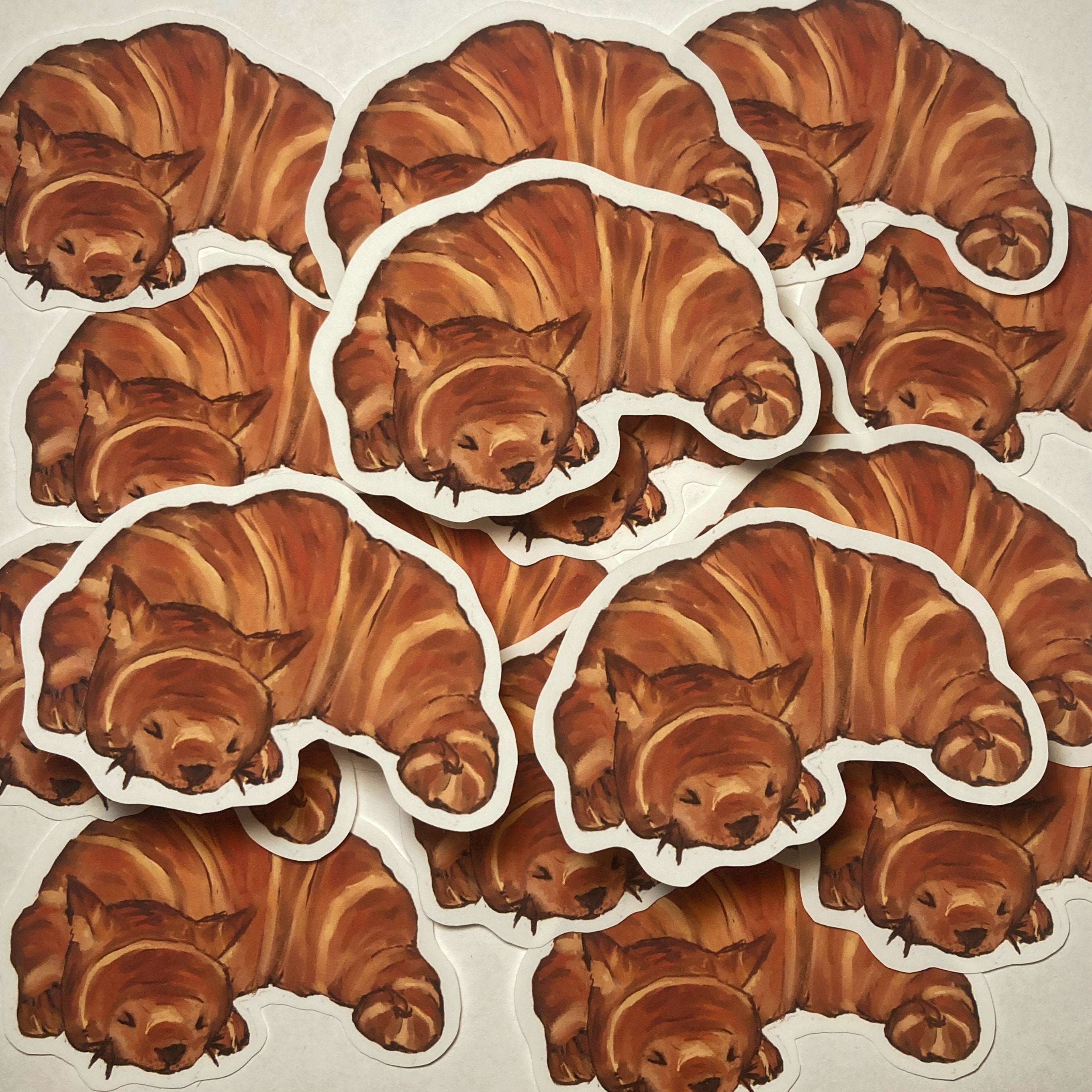 Croissant Cat Sticker