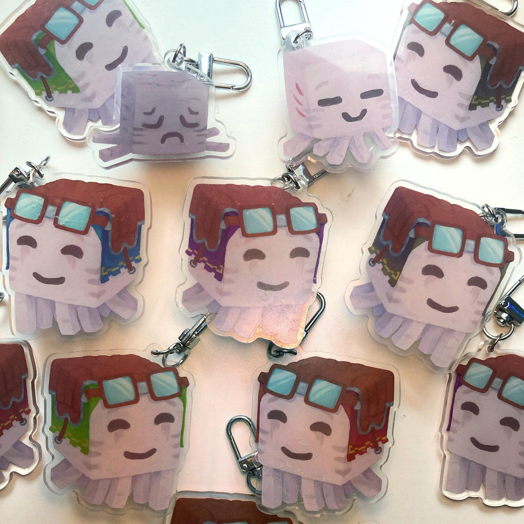 Happy Ghast inspired Acrylic Keychain