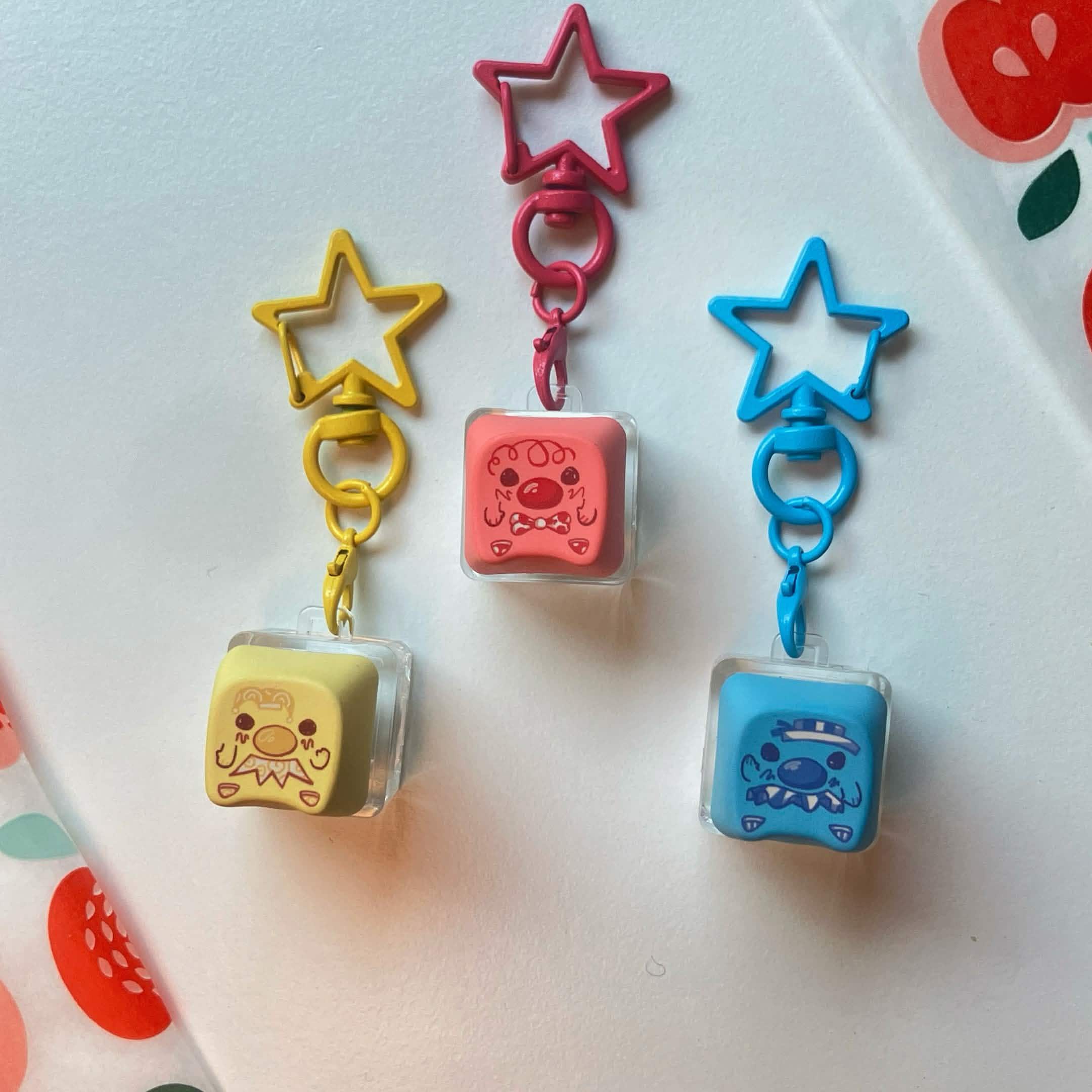 Clown Fidget Keycap Keychains RGB