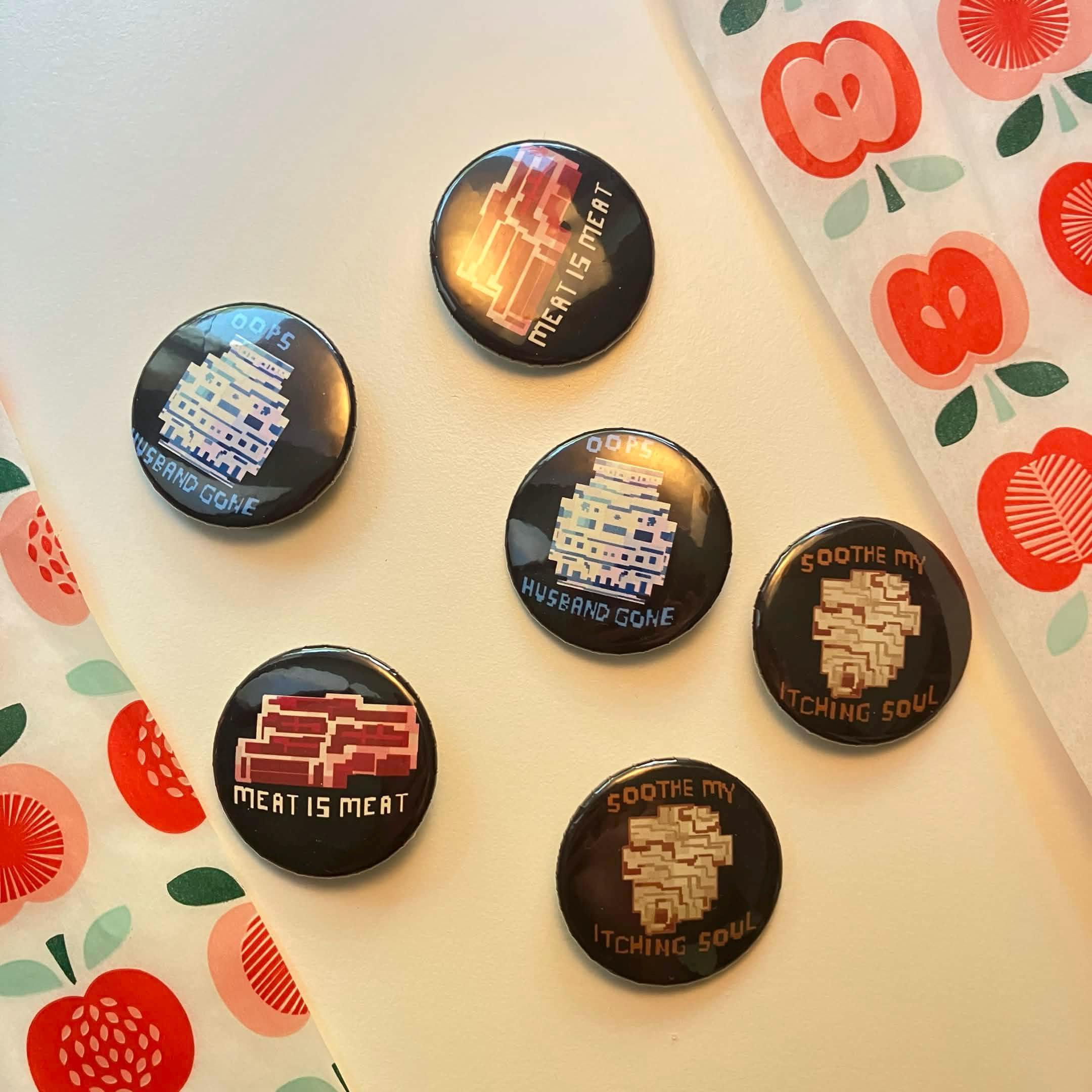 TMA joke Button Pins