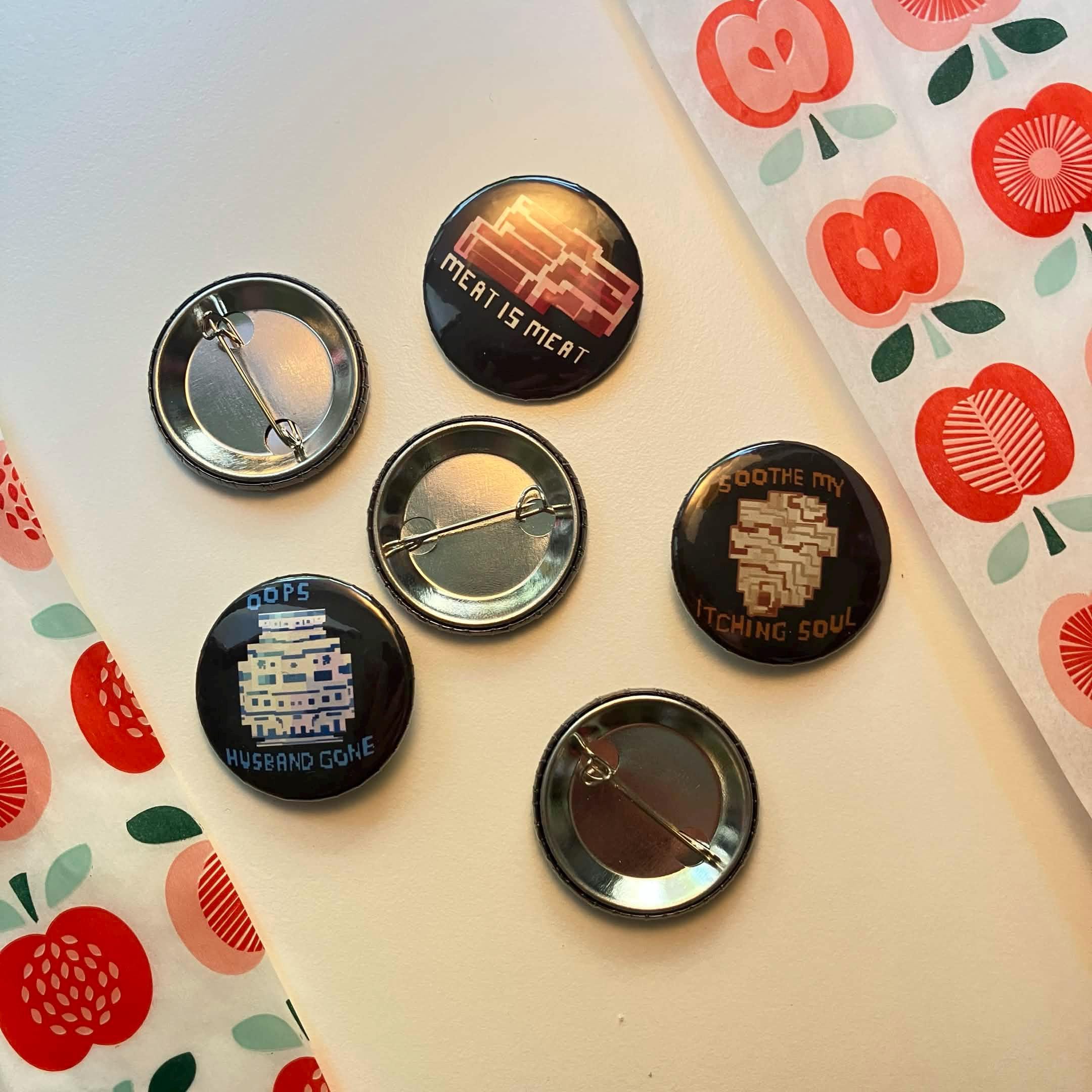 TMA joke Button Pins