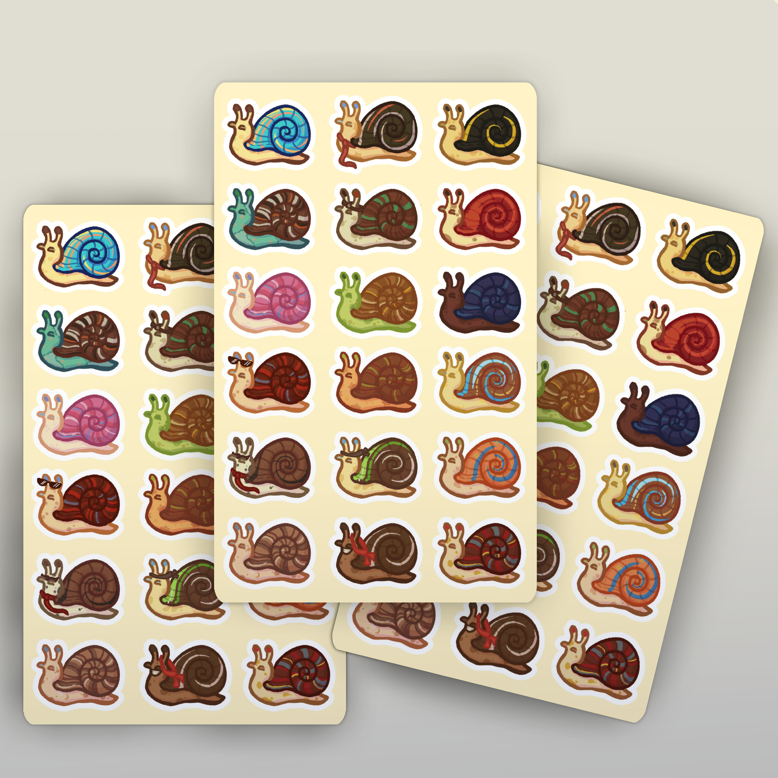 Wild life snail sticker sheet